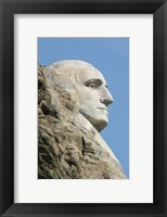 Framed Sideview of George Washington Statue at Mt Rushmore