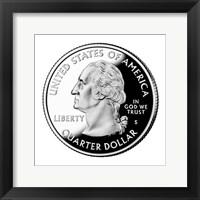 Framed United States Quarter, obverse, 2004