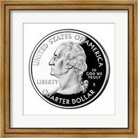 Framed United States Quarter, obverse, 2004