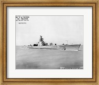 Framed USS Whale Early US  Submarine