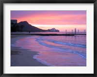 Framed Waikiki Beach Sunset