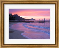 Framed Waikiki Beach Sunset