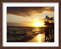 Framed Waikiki Beach at Sunset