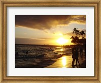 Framed Waikiki Beach at Sunset