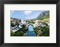 Framed Mostar Old Town Panorama 2007