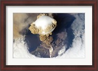 Framed Sarychev Peak Volcano from Nasa Satelite Photo