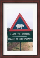 Framed Beware of Hippopotamus