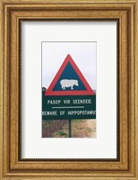 Framed Beware of Hippopotamus