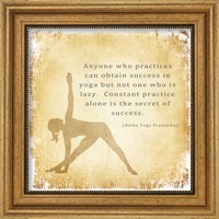 Framed Constant Practice is the Secret of Success