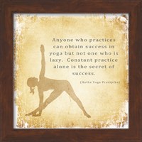 Framed Constant Practice is the Secret of Success