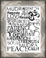 Framed Yoga Words