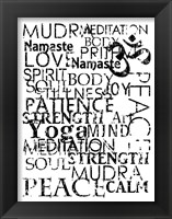 Framed Yoga Words