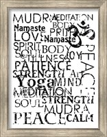 Framed Yoga Words