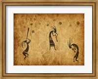 Framed Kokopelli Jamming