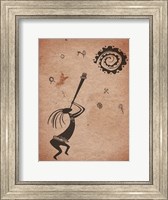 Framed Kokopelli Playing Under the Sun