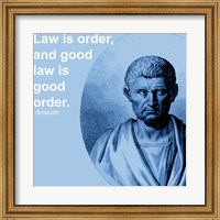 Framed Aristotle Law Quote