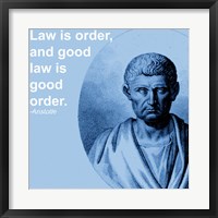 Framed Aristotle Law Quote