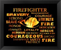 Framed Firefighter Words