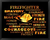 Framed Firefighter Words