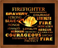 Framed Firefighter Words
