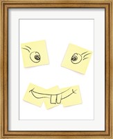 Framed Post- It Smiley Face