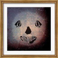 Framed Grunge Skull Smile