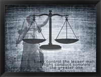Framed Justice Law Mark Twain Quote