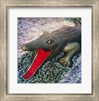 Framed Playground alligator with mouth open