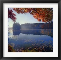 Framed Bass Lake in Autumn I