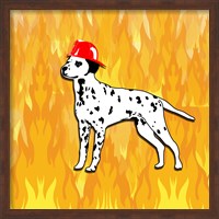 Framed Firefighter Dog