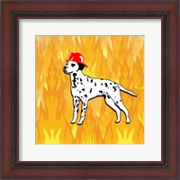 Framed Firefighter Dog