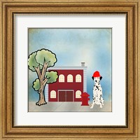 Framed Dalmation Firehouse