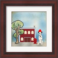 Framed Dalmation Firehouse