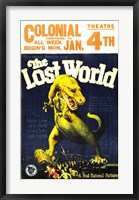 Framed Lost World Film Poster, 1925