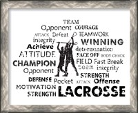 Framed Lacrosse Text