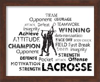 Framed Lacrosse Text