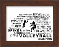Framed Volleyball Text