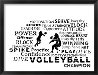 Framed Volleyball Text