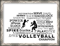 Framed Volleyball Text