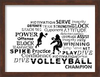 Framed Volleyball Text