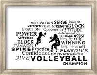 Framed Volleyball Text