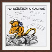 Framed DJ Scratch-A-Saurus