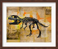 Framed T Rex Skeleton Collage