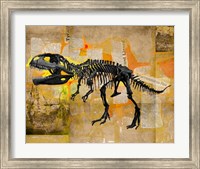 Framed T Rex Skeleton Collage