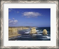 Framed High angle view of rock formations in the ocean, Gibson Beach, Port Campbell National Park, Australia