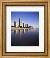 Framed Reflection of buildings in water, Surfers Paradise, Queensland, Australia
