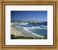Framed High angle view of a beach, Bondi Beach, Sydney, New South Wales, Australia