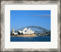 Framed Opera house on the waterfront, Sydney Opera House, Sydney Harbor Bridge, Sydney, Australia