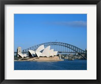 Framed Opera house on the waterfront, Sydney Opera House, Sydney Harbor Bridge, Sydney, Australia