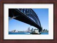 Framed Low angle view of a bridge, Sydney Harbor Bridge, Sydney, Australia